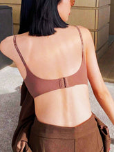 Deep V Push-up Sexy Wireless Bra Brown